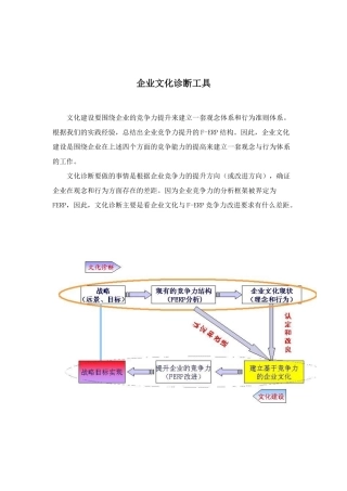 企业文化诊断工具