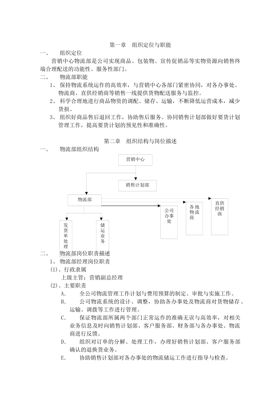 企业物流部组织管理手册_第3页