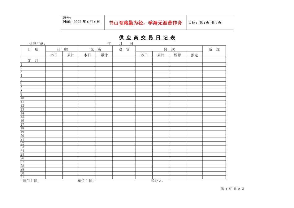 供应商交易记录表_第1页