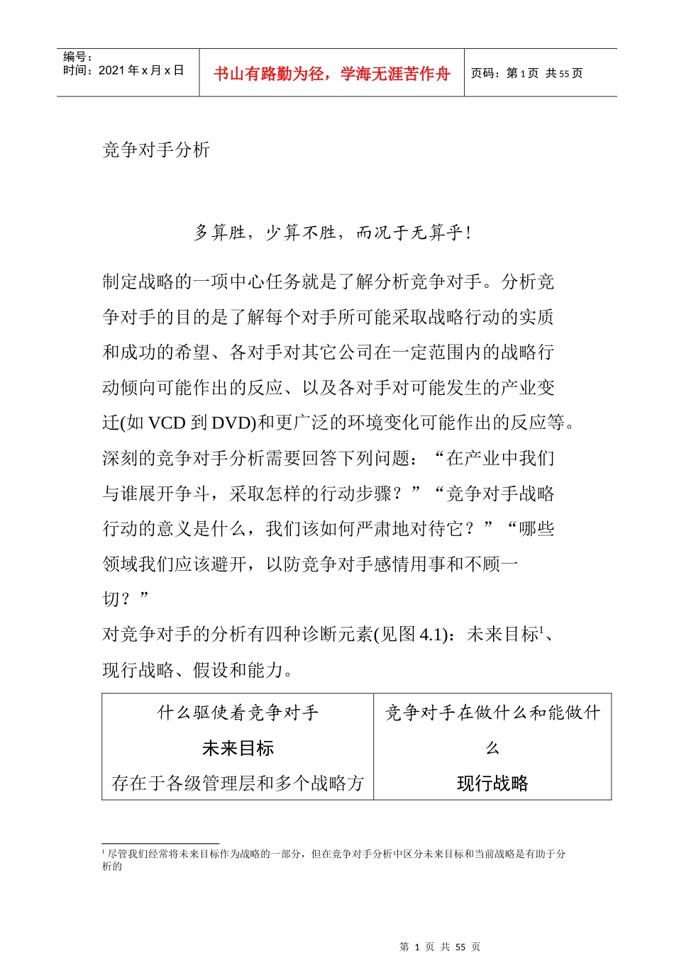 企业竞争对手分析_第1页