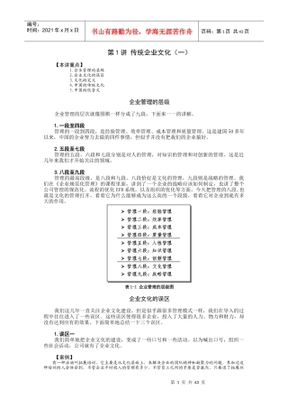 企业文化建设培训课程