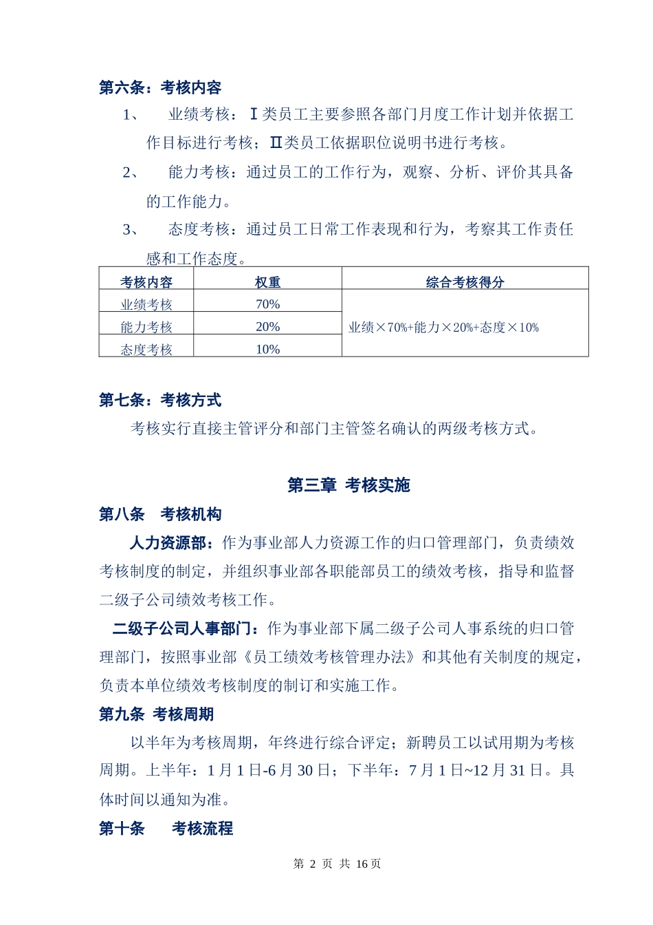 企业管理案例-美的管理制度全套-员工绩效考核办法_第2页
