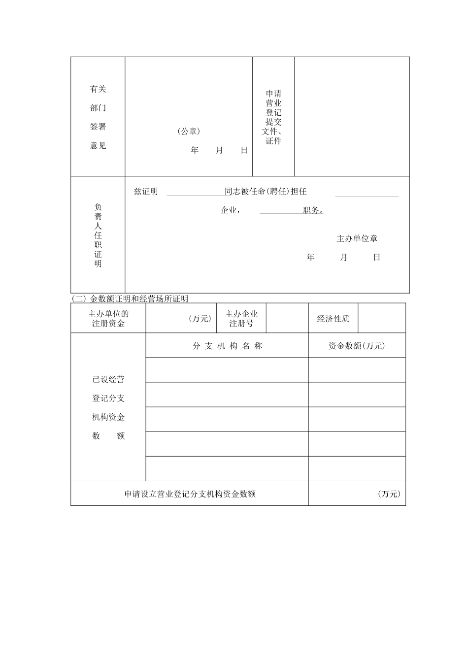 企业申请营业登记注册书(doc 6页)_第3页