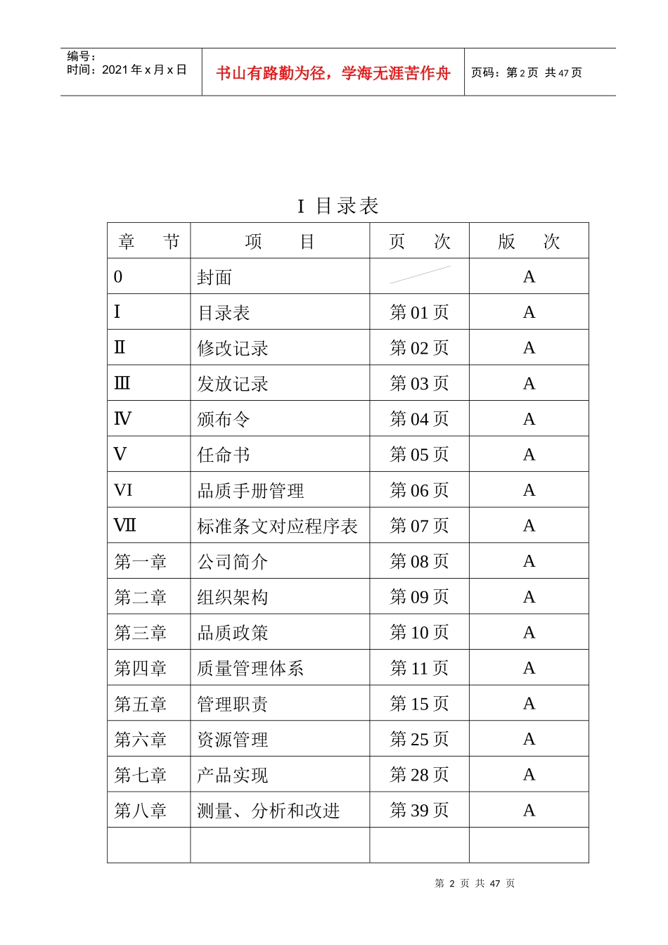 伞业公司品质手册(1)_第2页
