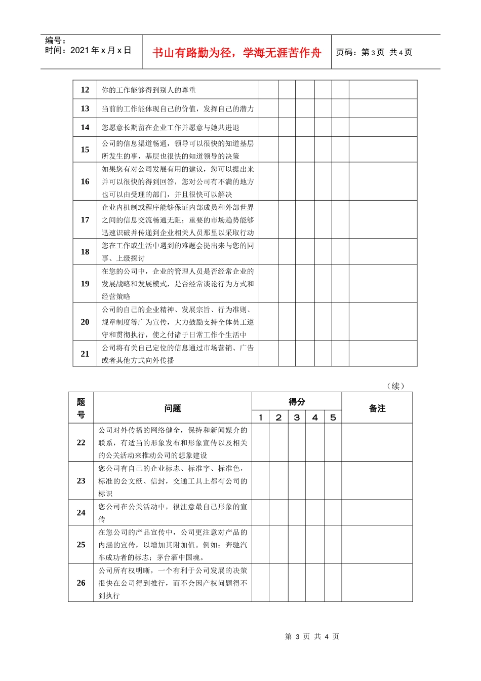 企业文化调查表_第3页