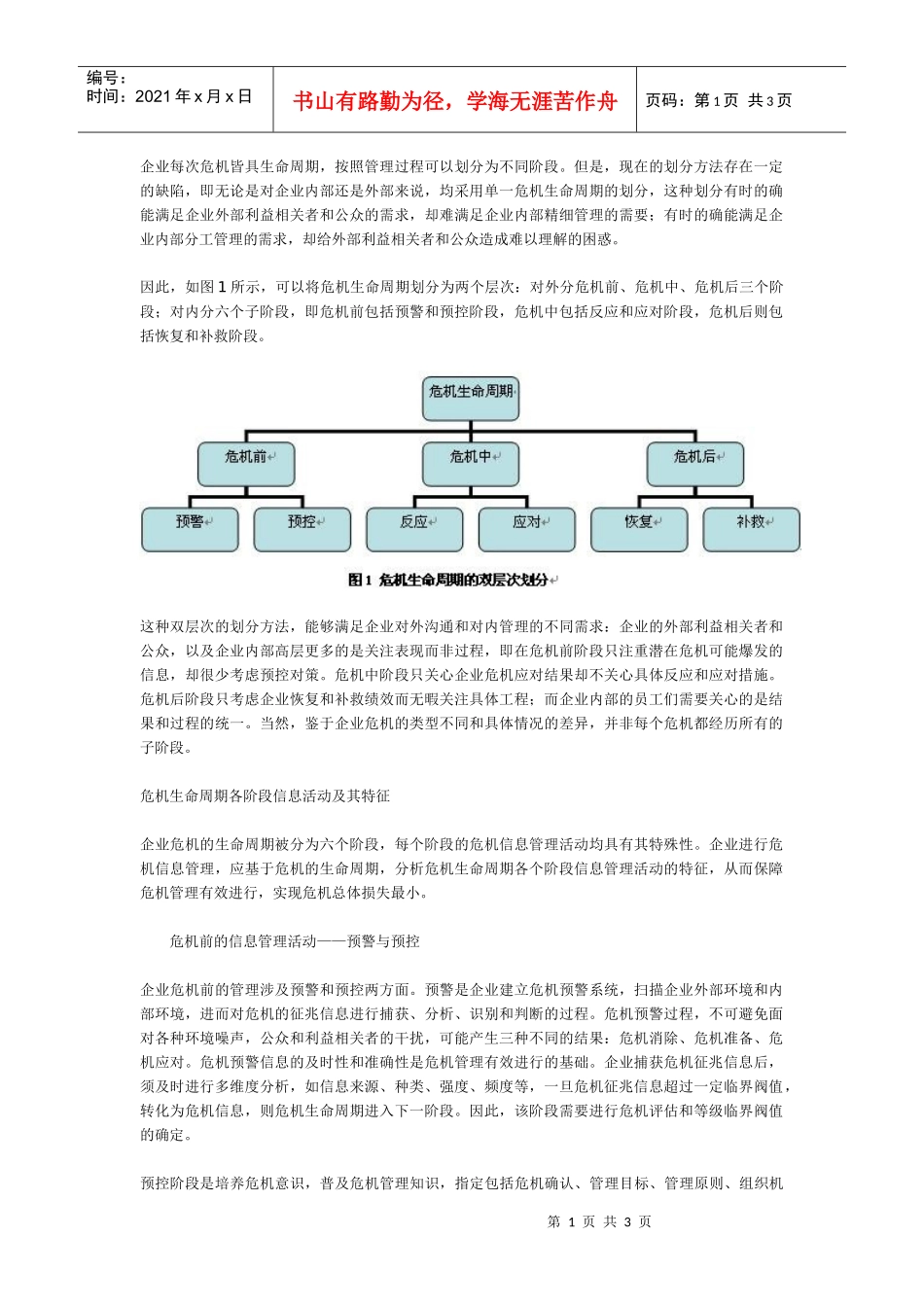 企业该如何做好危机信息管理？_第1页
