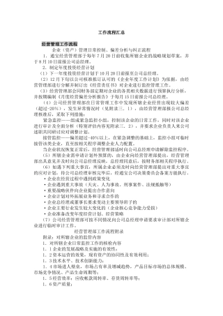 企业管理工作流程汇总