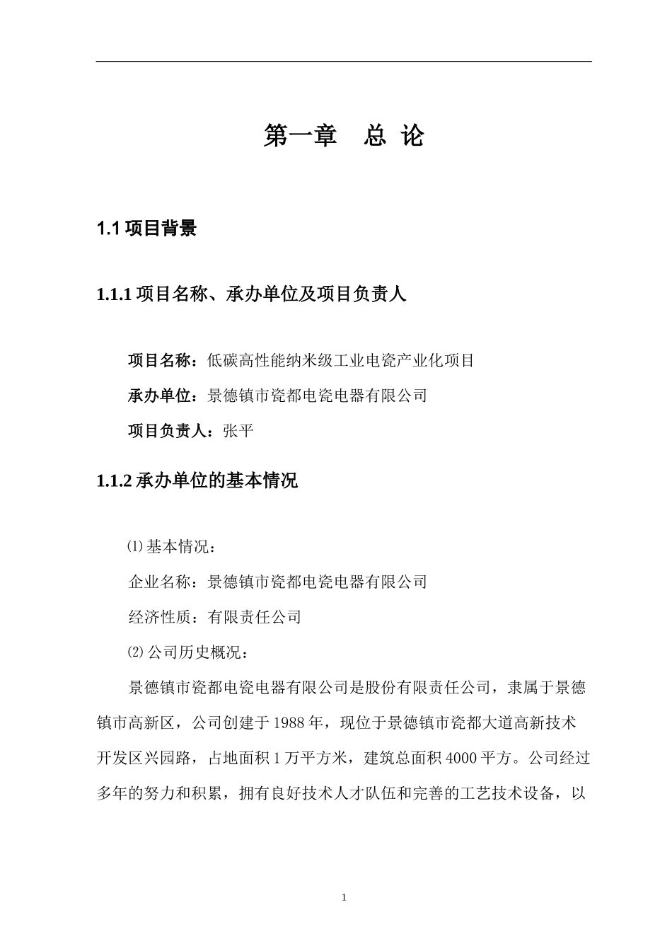 低碳高性能纳米级工业电瓷产业化项目可行性研究_第2页
