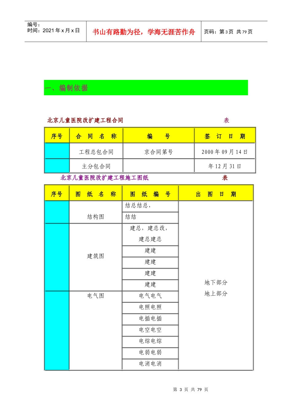儿童医院门诊楼施工组织设计方案_第3页
