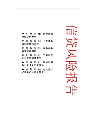 信贷风险报告