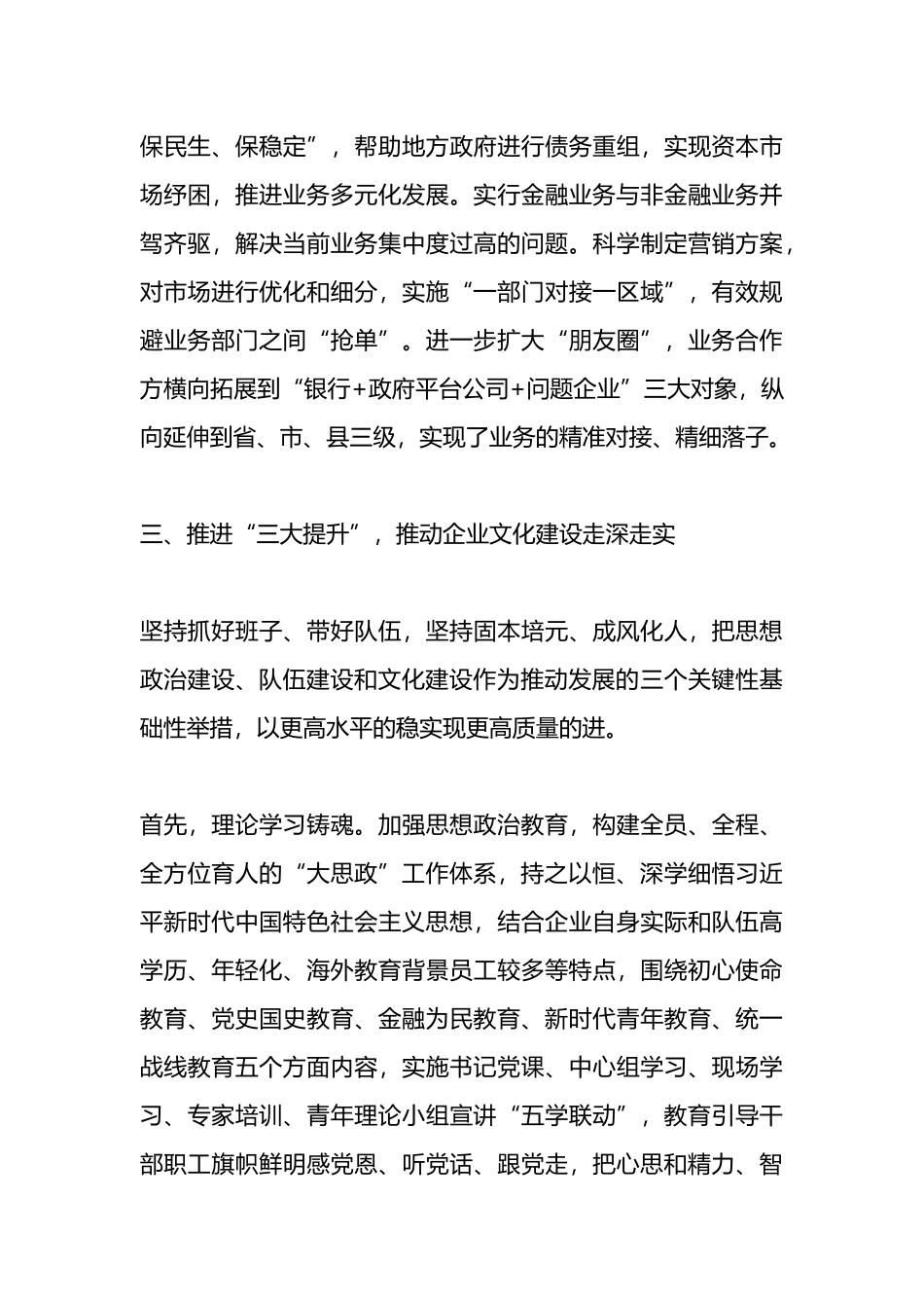 经验交流：以党建为引领，写好发展新文章_第3页