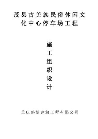 停车场工程(投标)施工组织设计