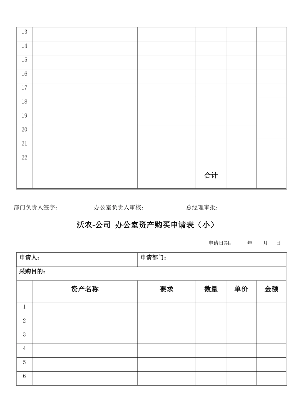 公司办公用品购买申请表_第3页