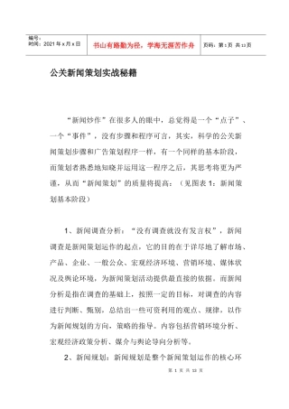 公关新闻策划实战秘籍讲义