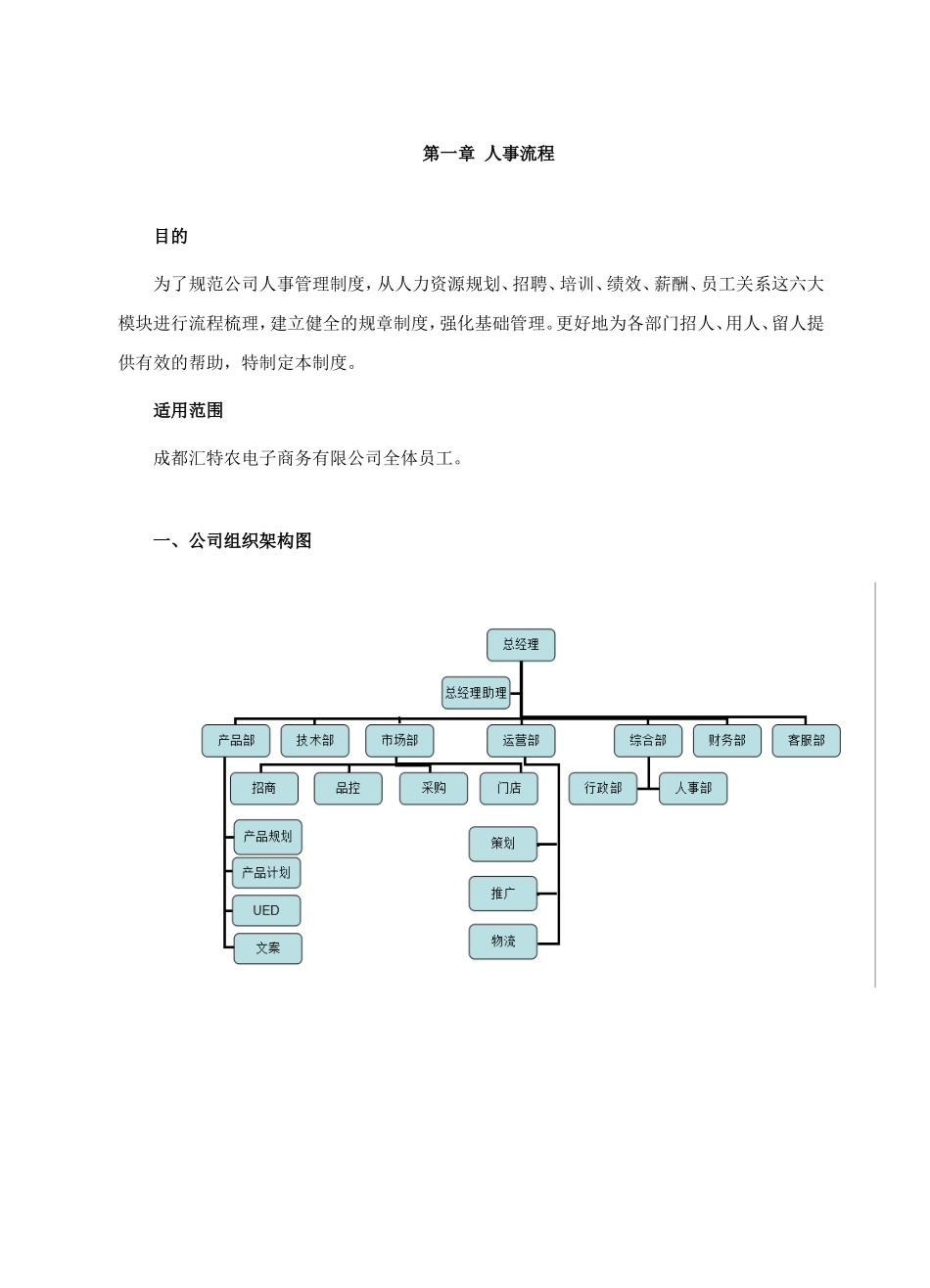 农电子商务有限公司日常人事管理规范资料梳理汇总_第1页