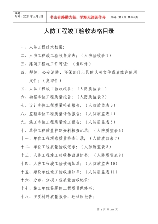 全套人防工程竣工验收资料(doc 112页)
