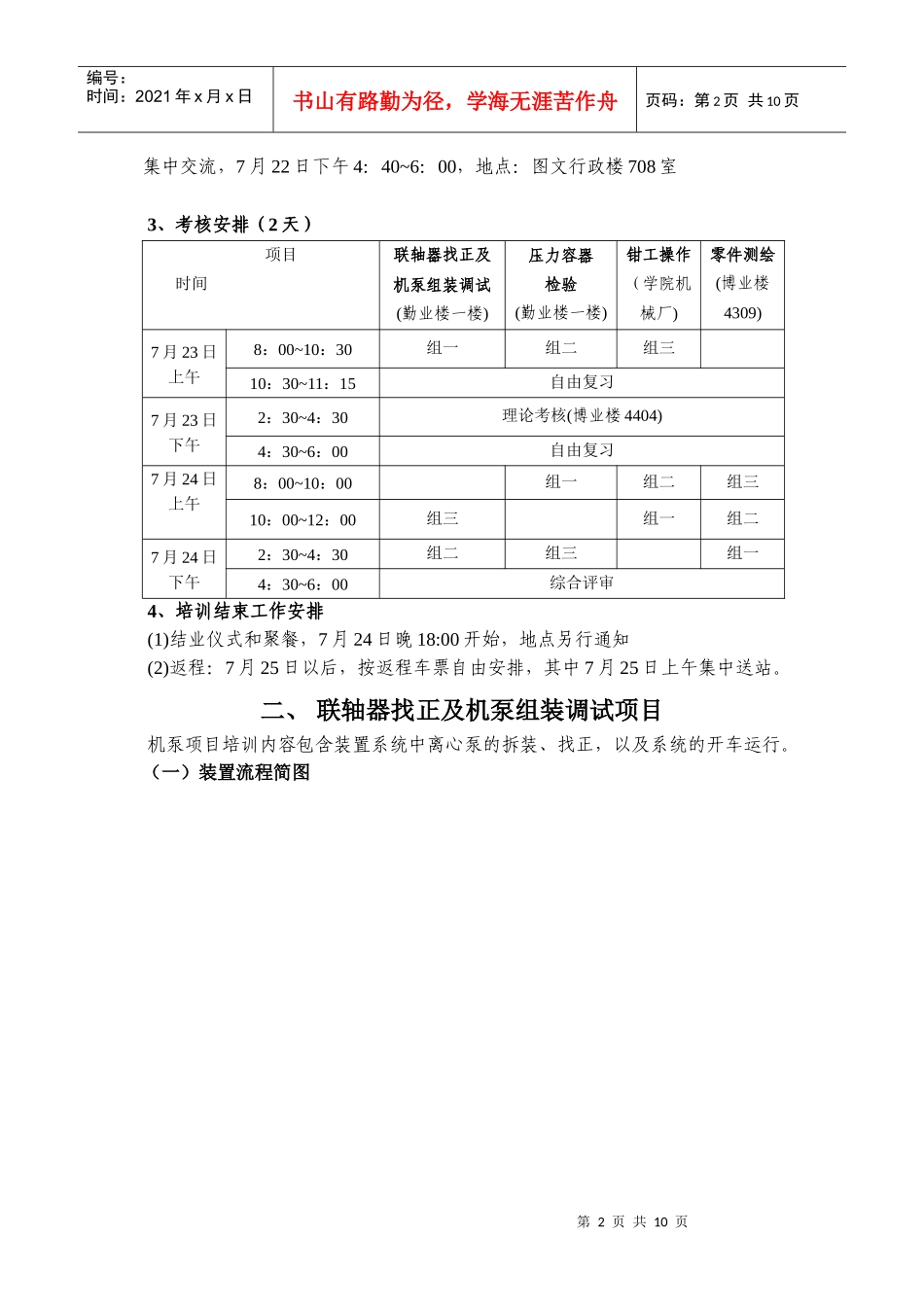 全国教师技师培训计划项目范本_第2页