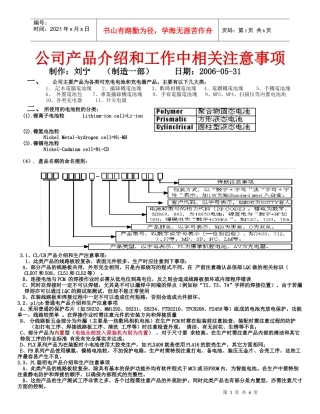 公司产品介绍与工作中相关注意事项