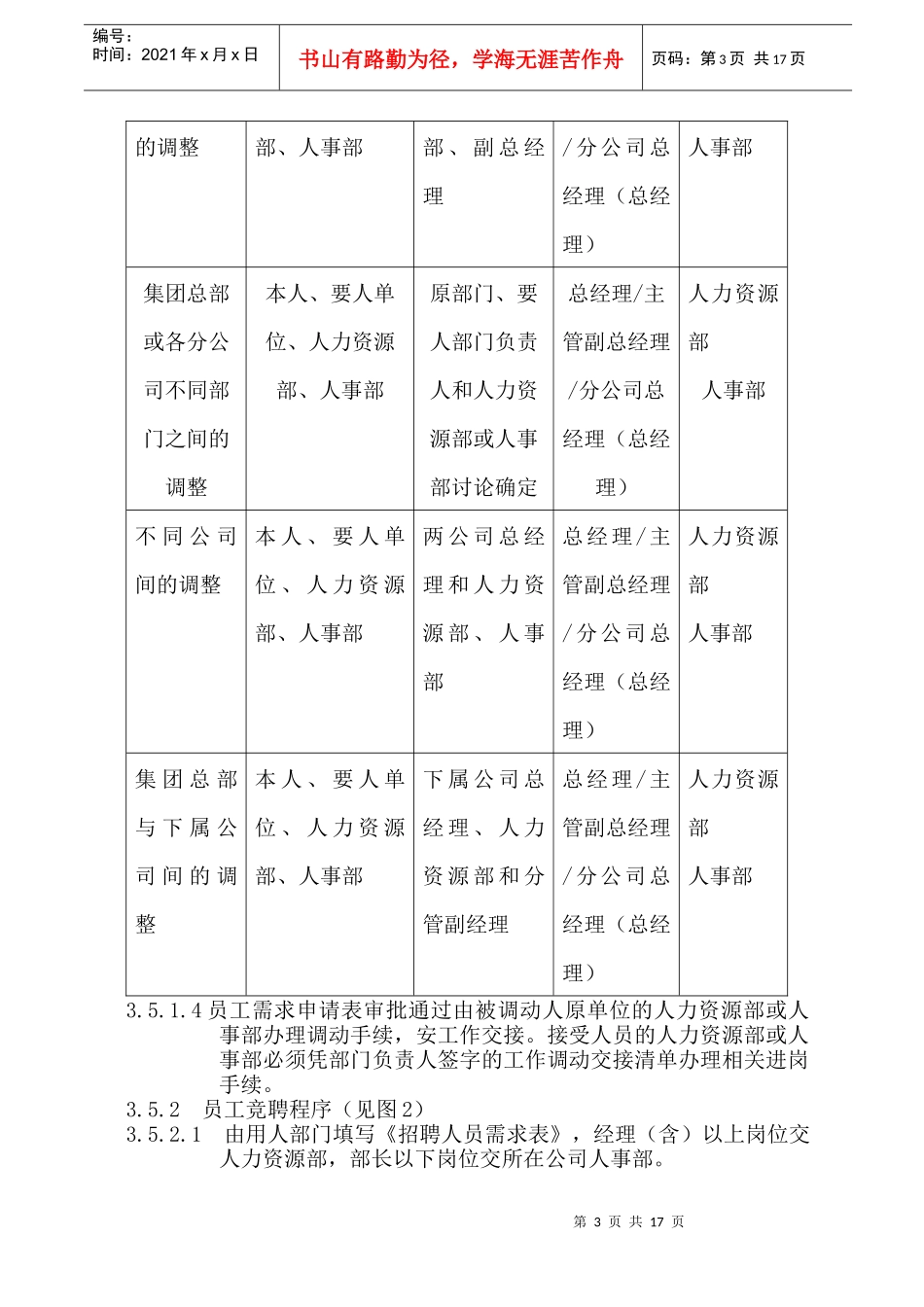 公司员工内部流动、晋升管理办法_第3页