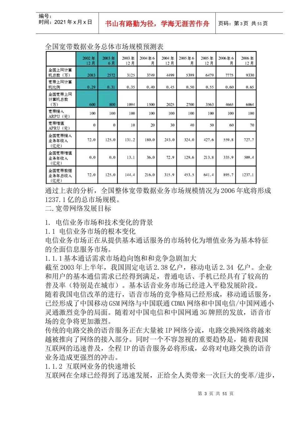 公众宽带网络整体方案研究报告_第3页