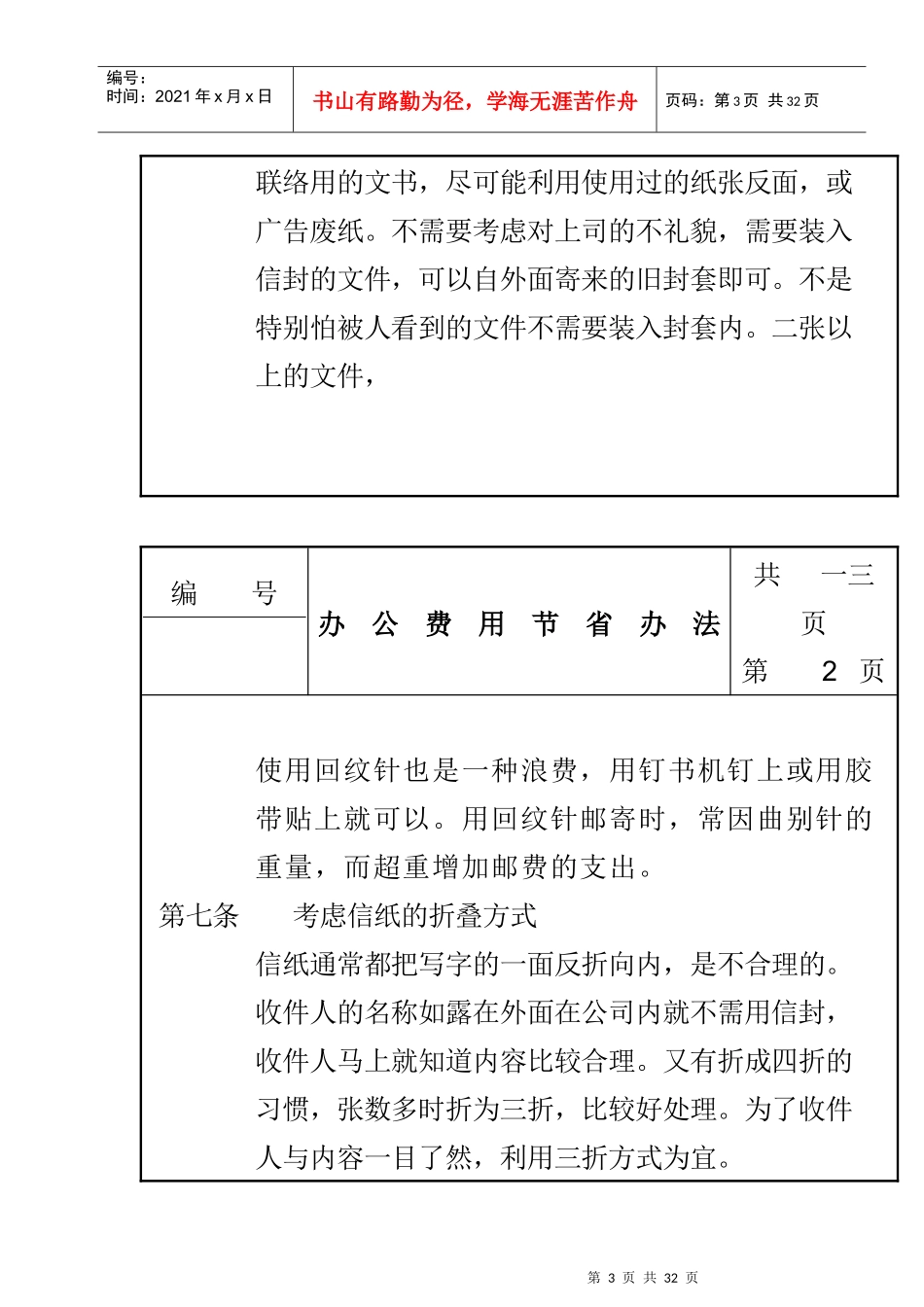 公司办公费用节省人事管理办法_第3页