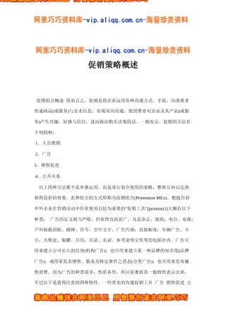 促销策略概述doc31