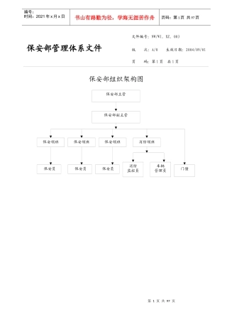 保安部管理体系文件