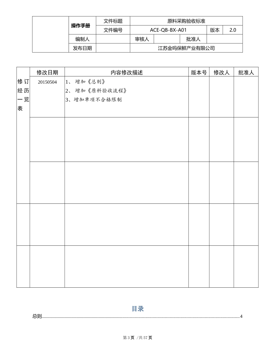保鲜产业有限公司原料采购验收标准_第3页