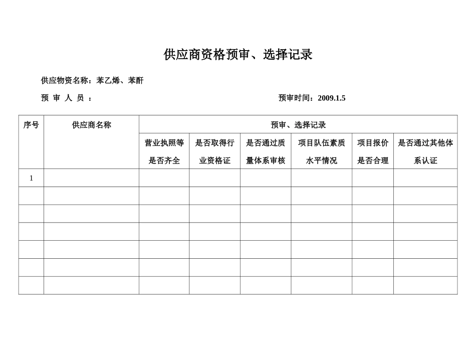 供应商资格预审、选择记录_第3页