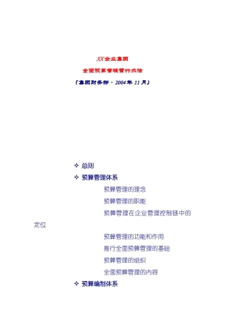 全面预算管理暂行办法