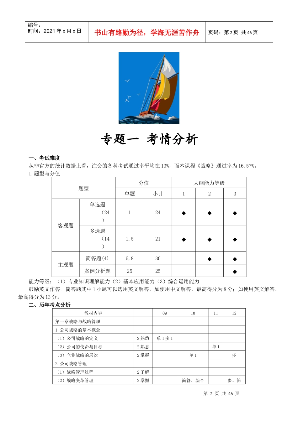 公司战略与风险管理——预科班_第2页