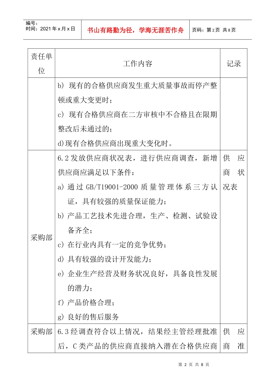供应商选择和评价程序DFCPQEOMS-10_第2页