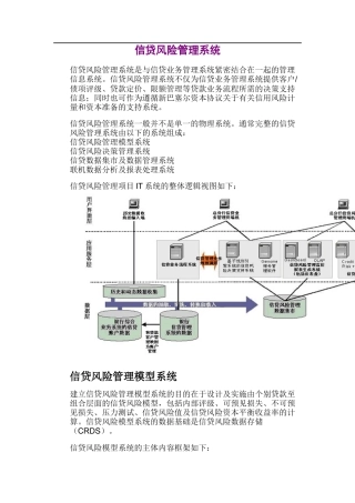 信贷风险管理系统