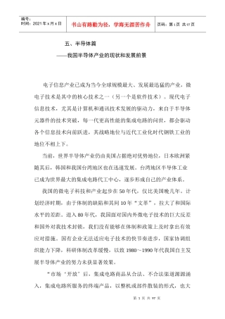 全球化的冲击和中国的战略产业