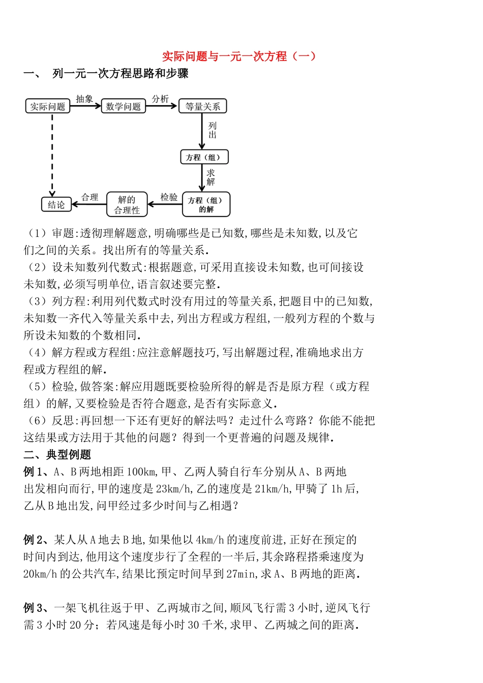 实际问题与一元一次方程_第1页