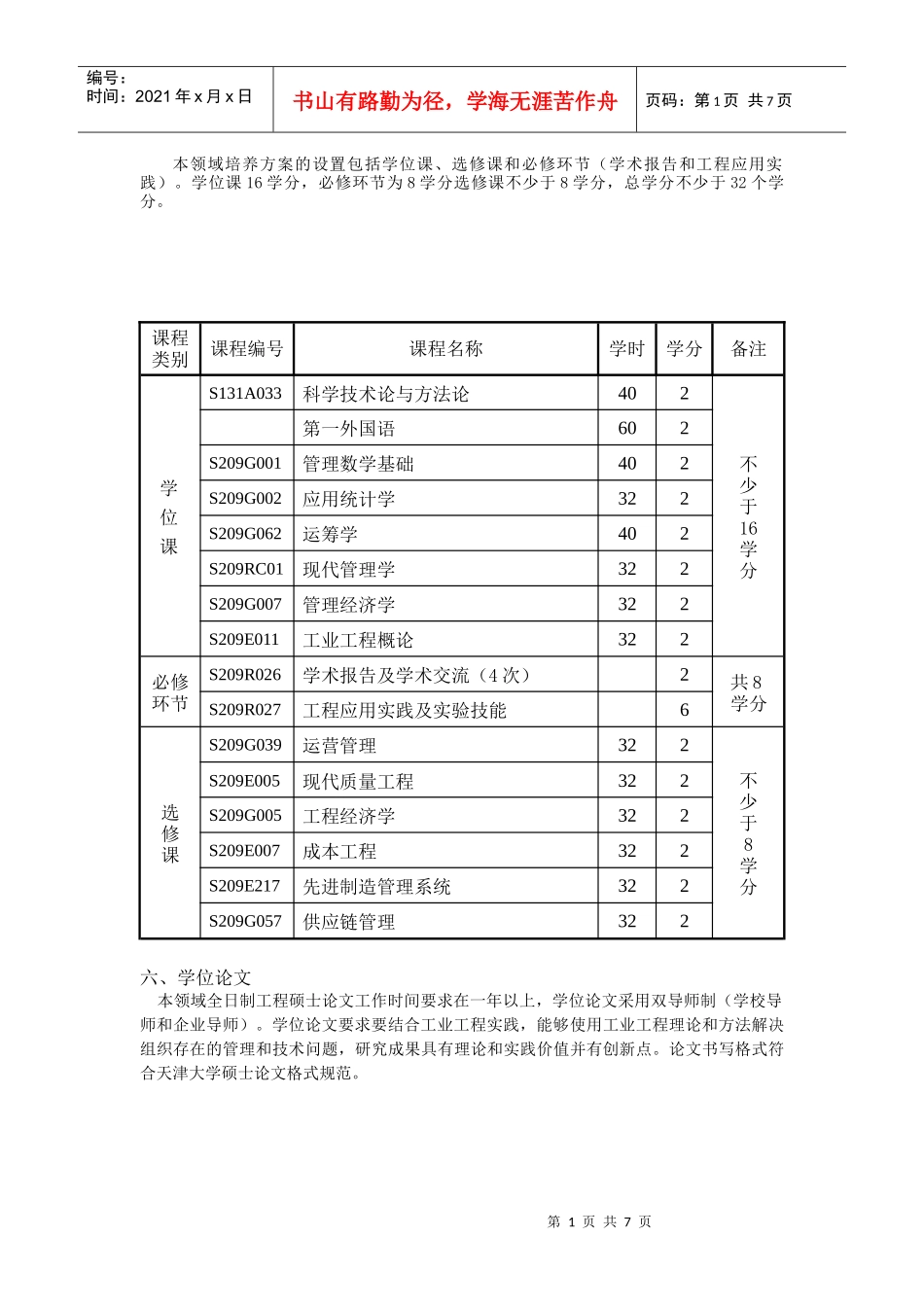 全日制工程硕士研究生培养方案_第2页