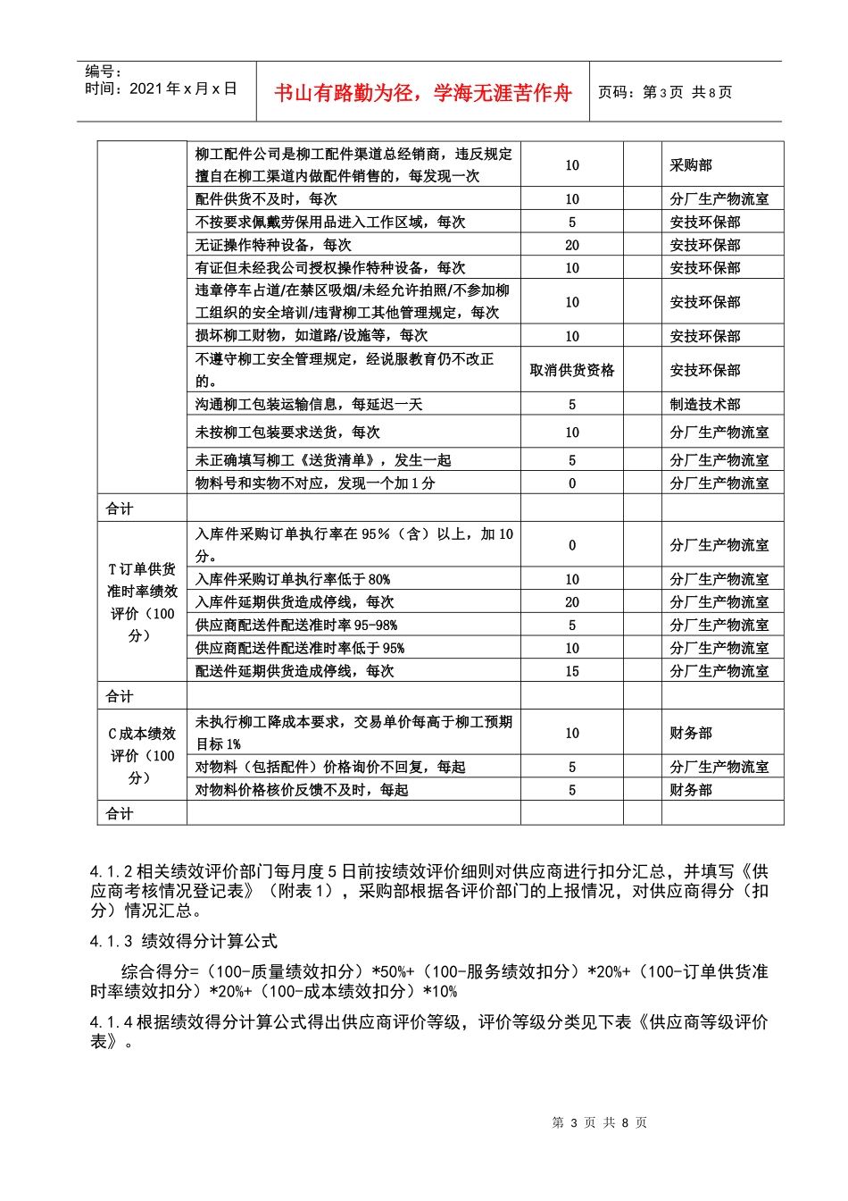 供应商绩效评价考核程序_第3页