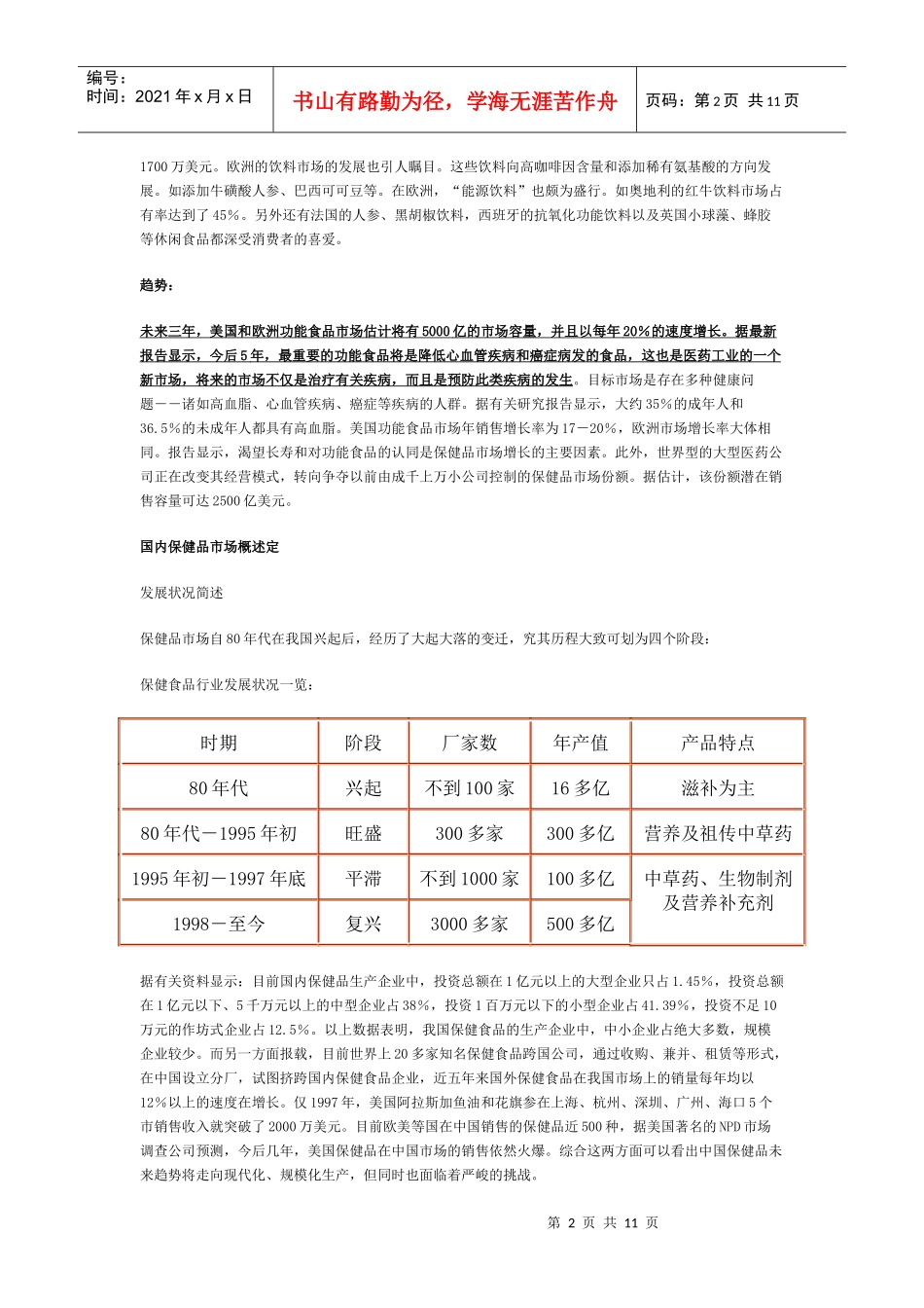 保健食品行业报告_第2页