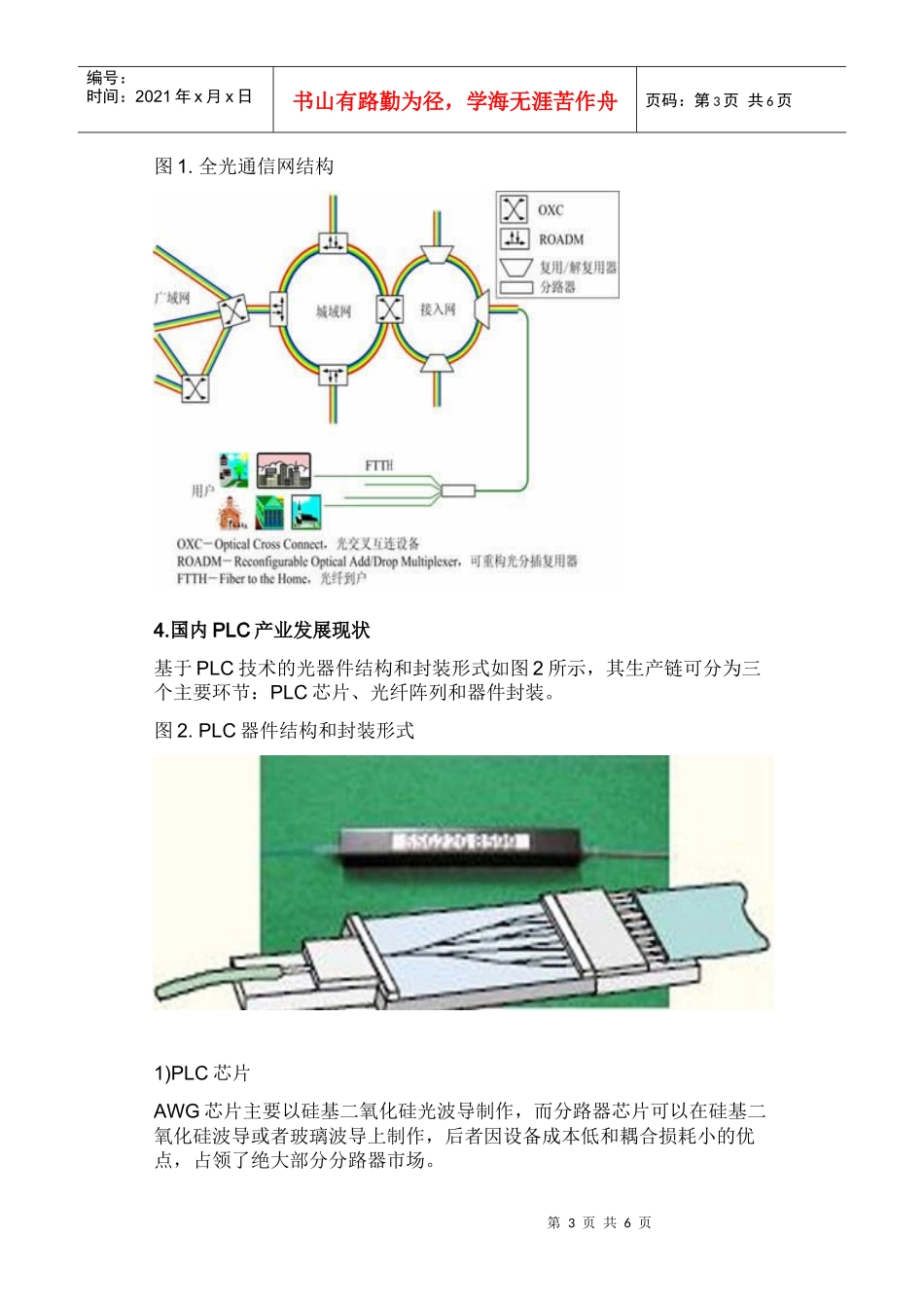 全球FTTH大发展下的国内PLC产业现状_第3页