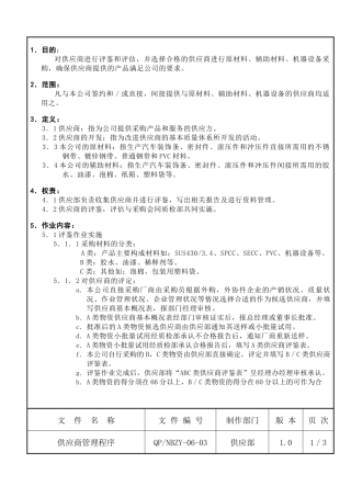 供应商管理程序