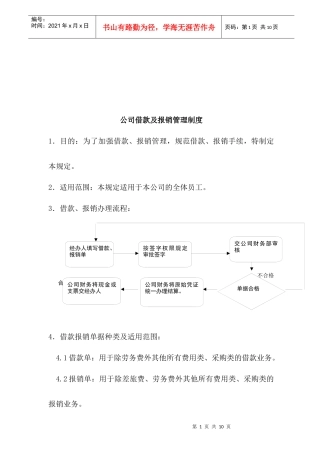 公司借款与报销管理制度