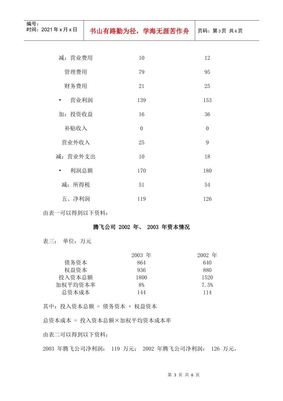 公司业绩评价指标体系案例研究_-EVA_第3页