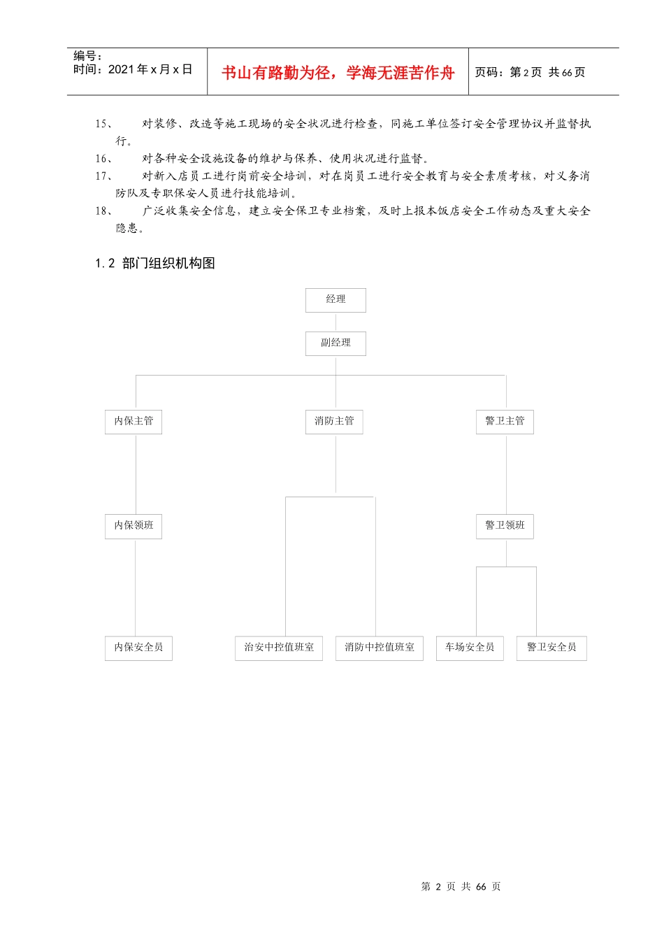 保安部管理手册审定稿_第2页