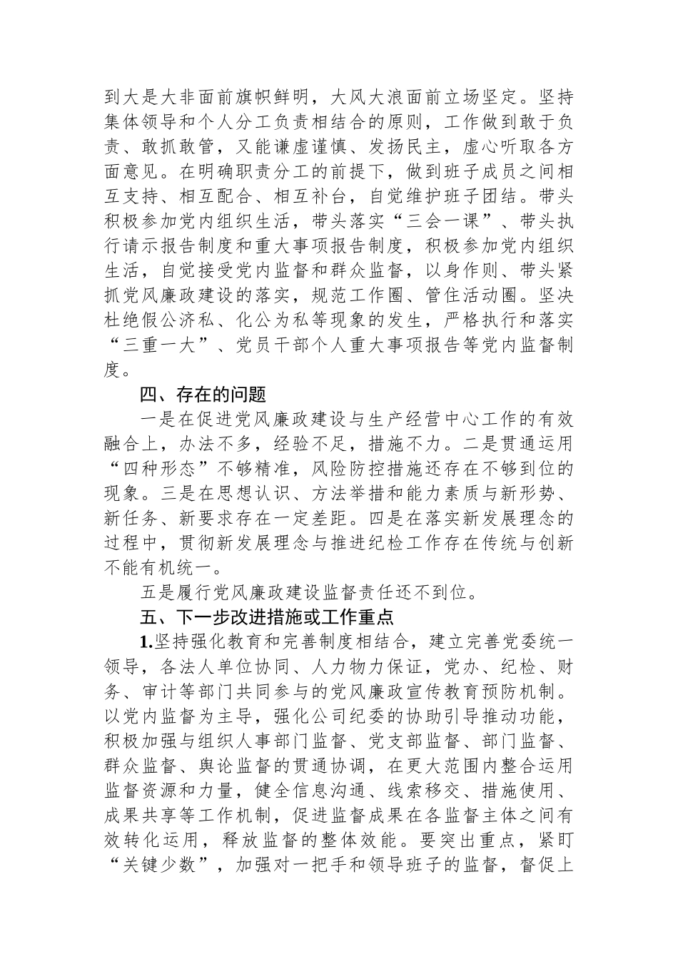 公司纪委书记2023年度个人述职述责述廉报告_第3页
