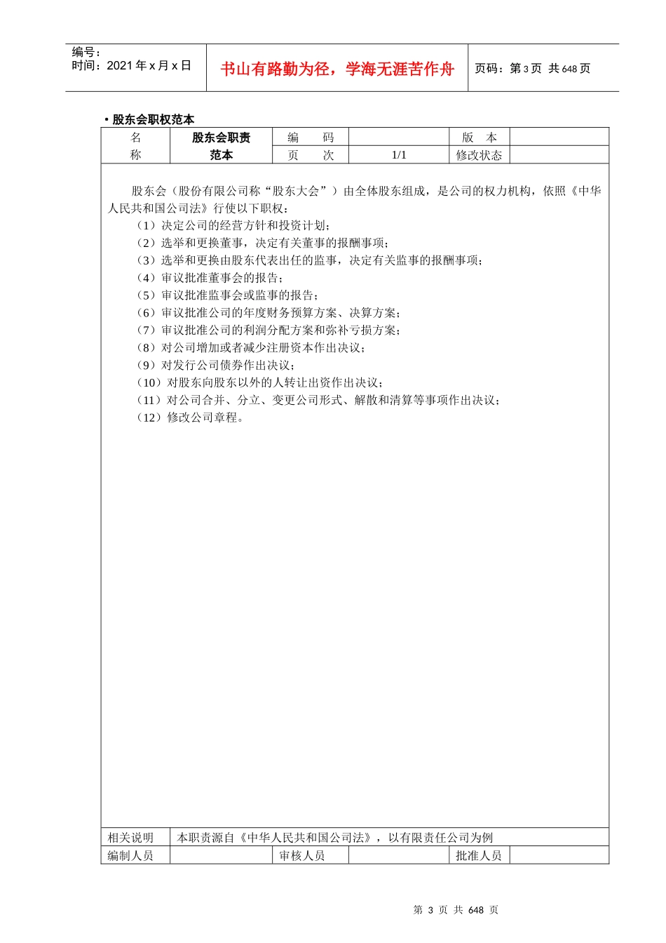 公司人力资源管理流程及常用表单_第3页
