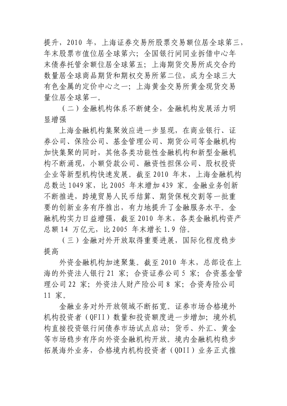 十二五时期上海国际金融中心建设规划_第2页