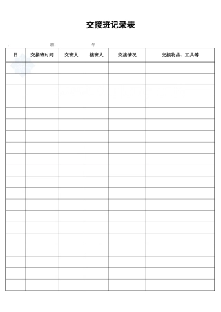 交接班记录表_secret