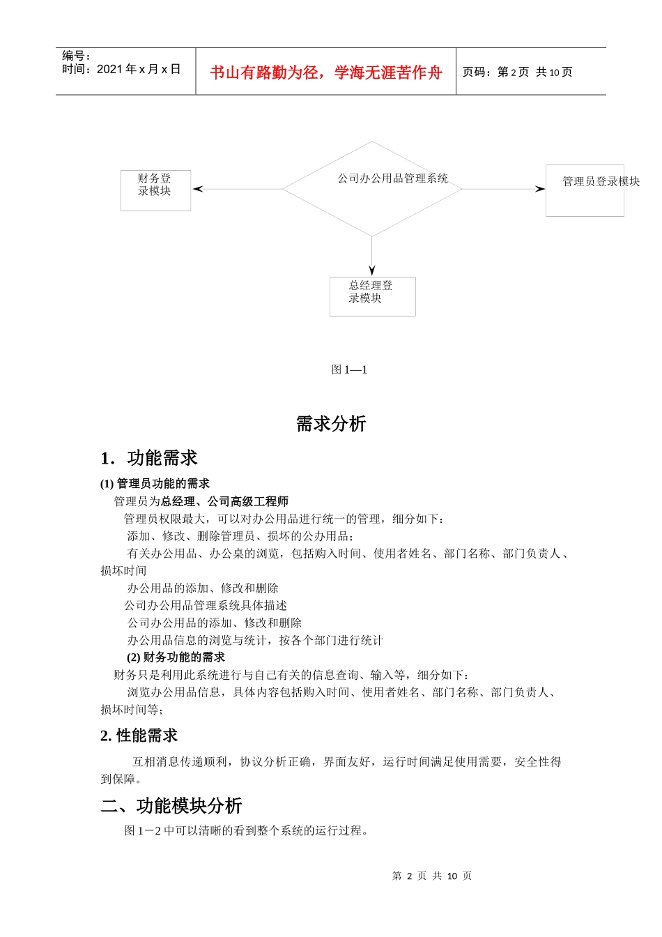 公司办公用品管理可行性研究报告分析_第2页