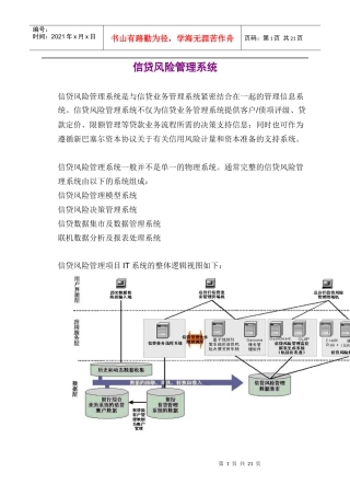信贷风险管理系统分析
