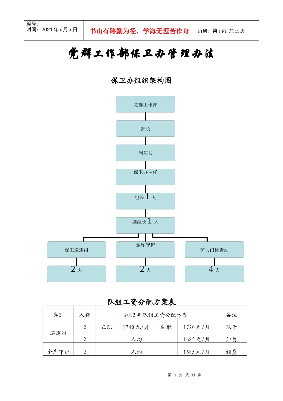 保卫办管理办法_第1页